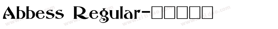 Abbess Regular字体转换